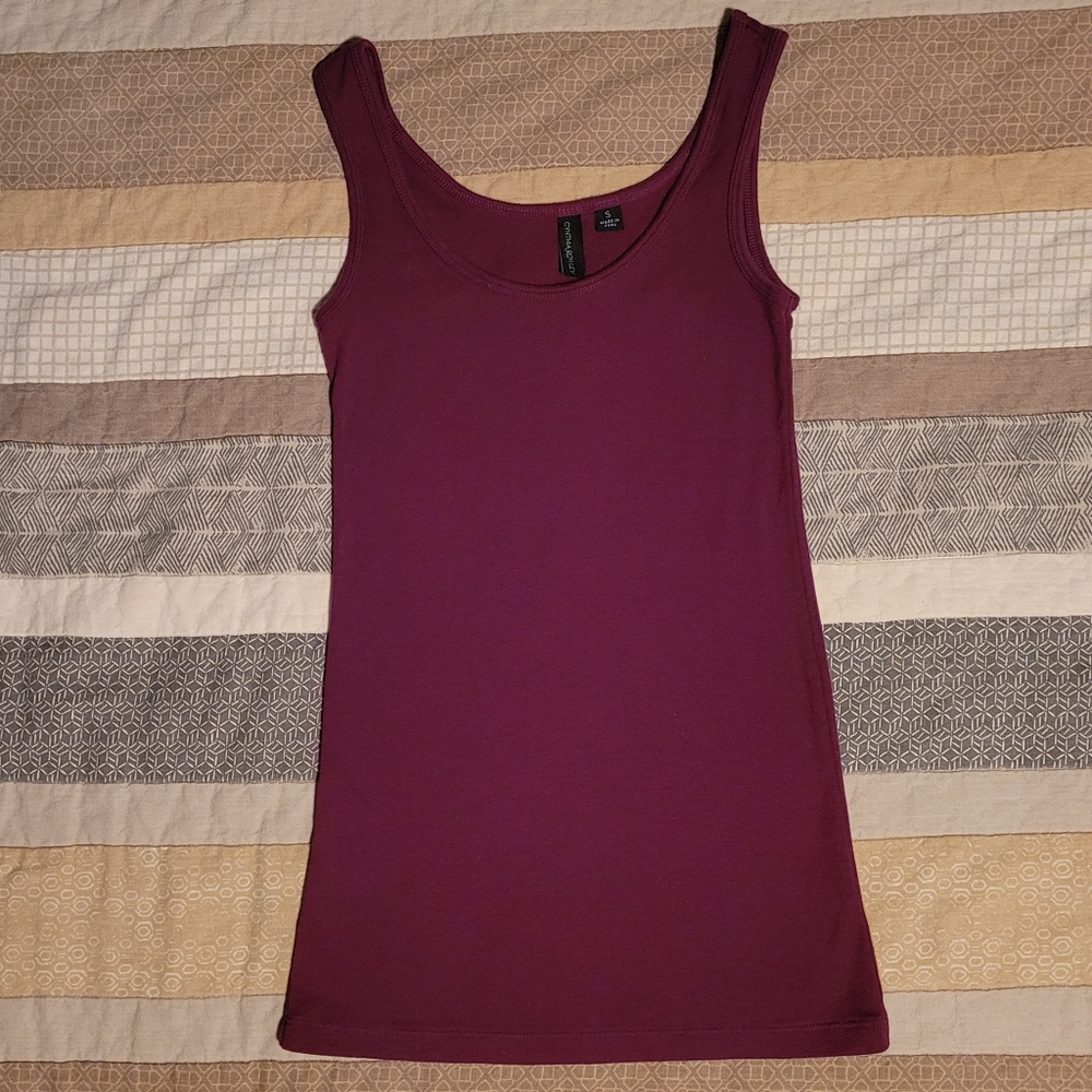 Cynthia Rowley Tank Purple Scoop Neck Small